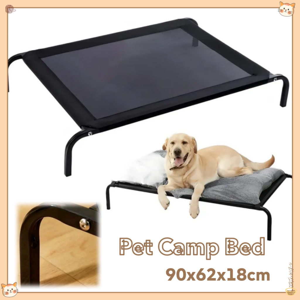Cama Suspensa impermeável Caes Para Cachorros Grande 90x62x18cm-Elevada Portátil Respirável