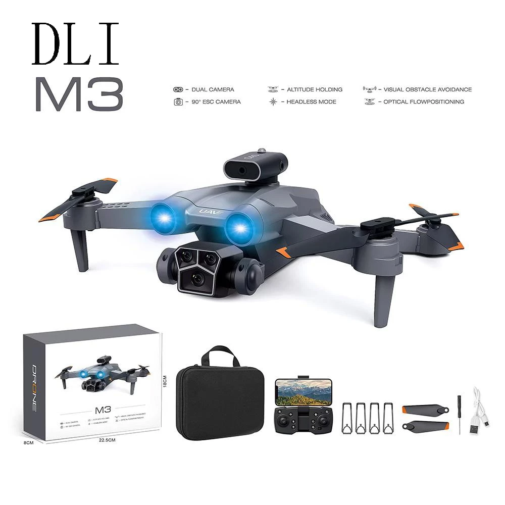 DLI 2026 Drone Profissional Dual Câmeras 2.4G Com Controle Remoto WIFI