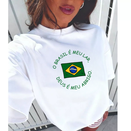 Camiseta Brasil Unissex Patria Amada Copa do mundo 2026 Tendencias Brasileiras 100% algodão