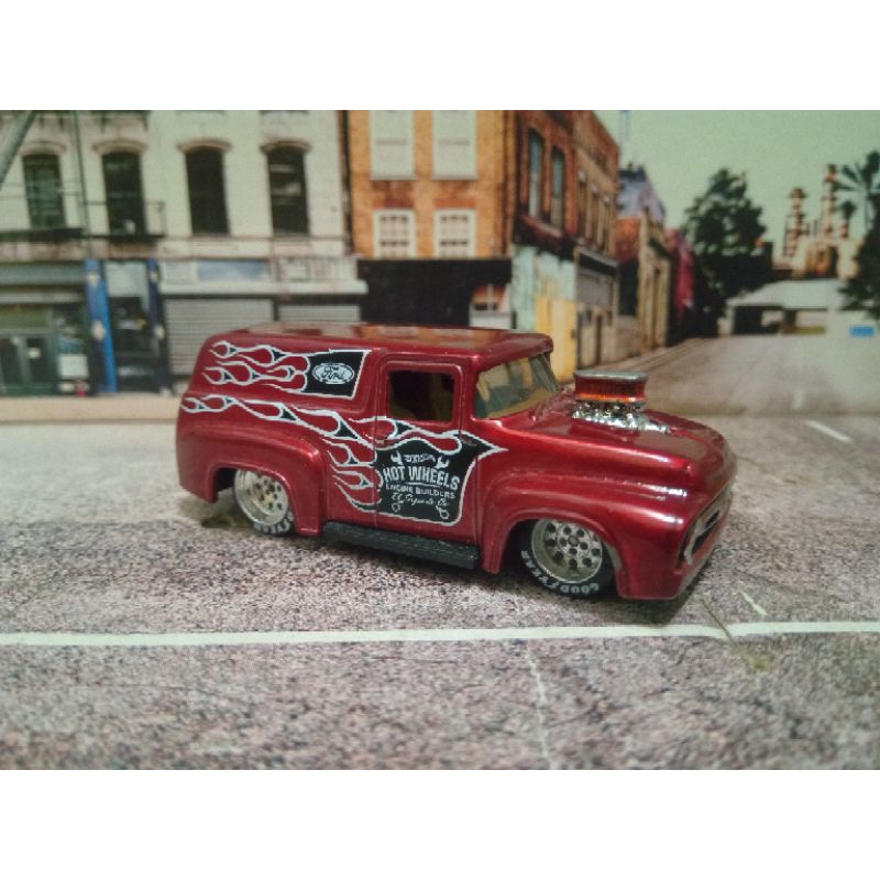 hot wheels 56 Ford panel bordô personalizado (rodas com pneus de borracha+detalhes)