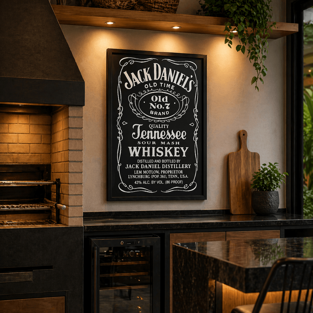 Placa Decorativa Jack Daniel’s Vintage Retrô 20x30 MDF Bar Pub Whisky Parede Estilo Antigo