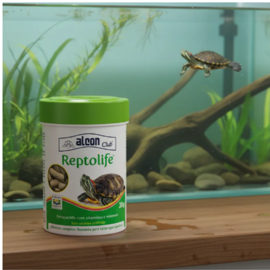 Alcon Reptolife 30g Alimento para Tartarugas Nutrição Completa, Alta Digestibilidade e Saúde Animal