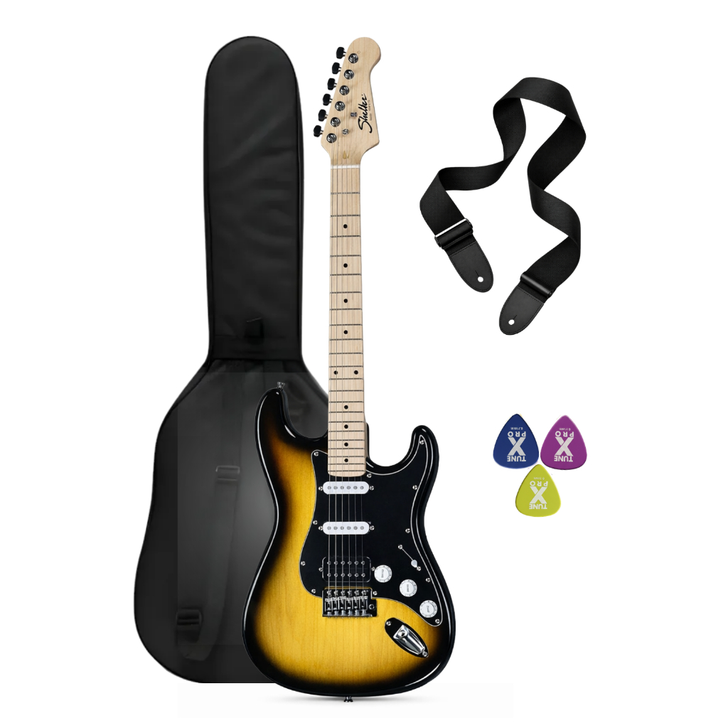 Imagem Guitarra Elétrica Shelter Stratocaster Basswood Ssw Bag Palheta Correia