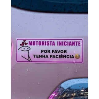 Adesivo Magnético recém habilitado  aviso recem habilitada paciencia novato ima recém habilitado
