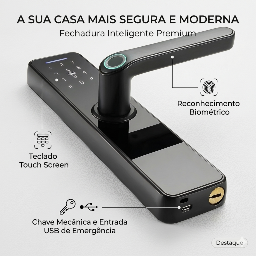 TUYA App Wi-Fi Electronic Digital Lock With Biometrics Touch Password Card Tag Kuanttum Delta PRO