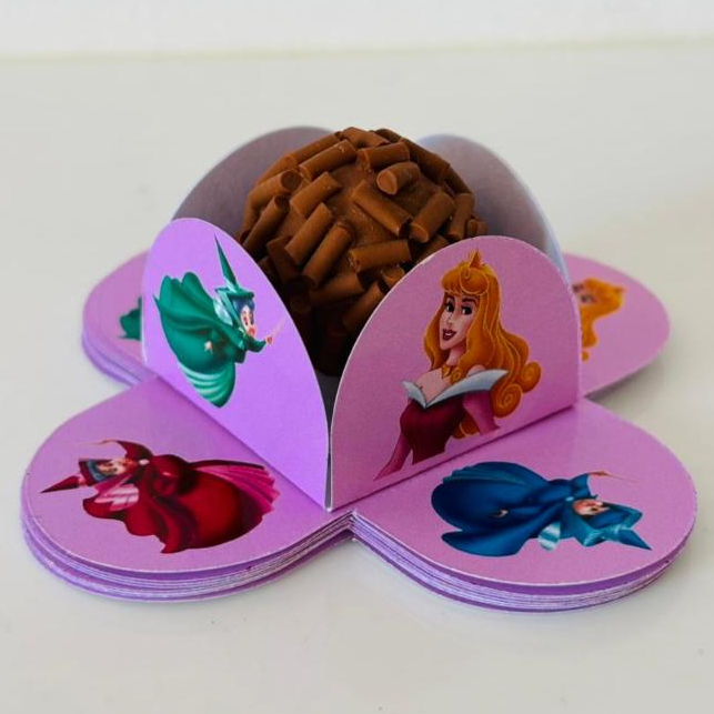 Forminhas para Doces Princesa Aurora / Parabéns / Lembrancinha de Festa / Decoração de Festa / Aniversário / Infantil