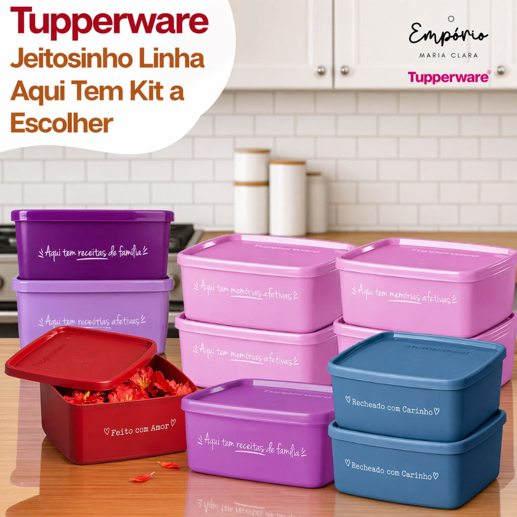 Kit Tupperware a Escolher Jeitosinho Linha Aqui Tem 400ml