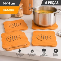 kit Descanso Apoio Suporte de Panela quente/ Proteção Para Pratos Jarras Suco Café, Tábua de Mesa