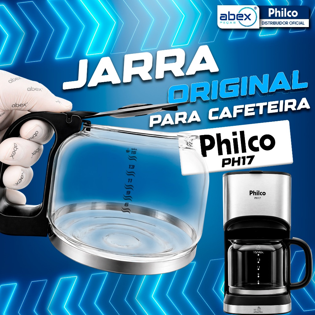 Jarra Cafeteira Philco PH17 Modelo Baixo 10,2cm Original
