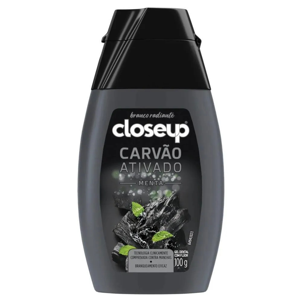 Gel Dental Closeup Liquifresh Carvão Ativado Menta 100g