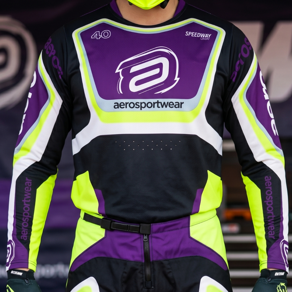 Camisa ASW  Image Cyber Preta Roxa Amarela Fluo