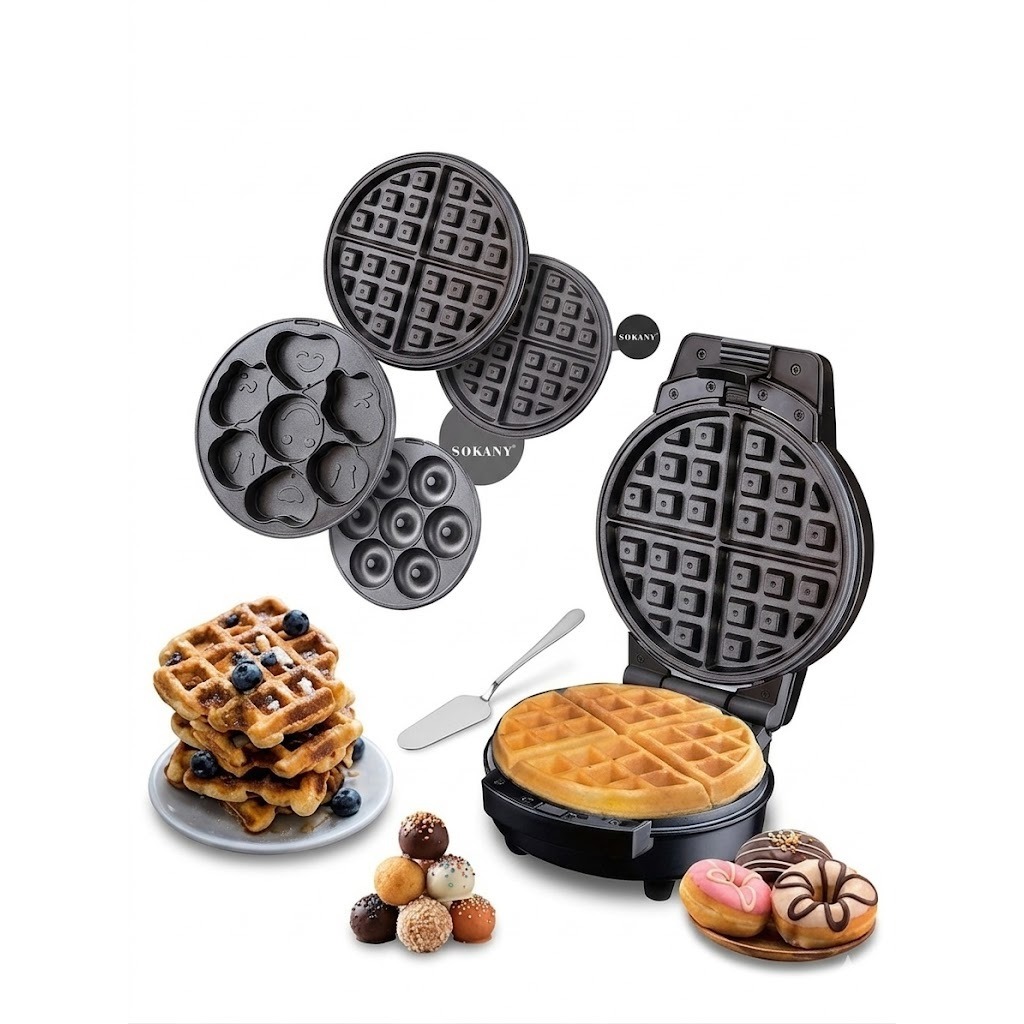 Máquina Multifunção 3 Em 1 Bolinho Donuts Waffle 600w 127V
