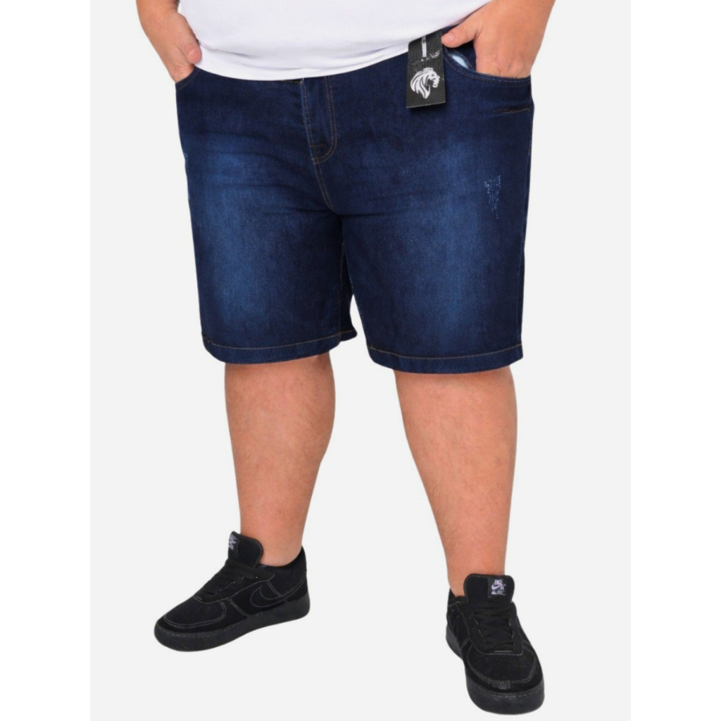 Bermuda Jeans Masculina Plus Size | Tamanho Especial 50 ao 56 Com Elastano Premium | Pronta Entrega