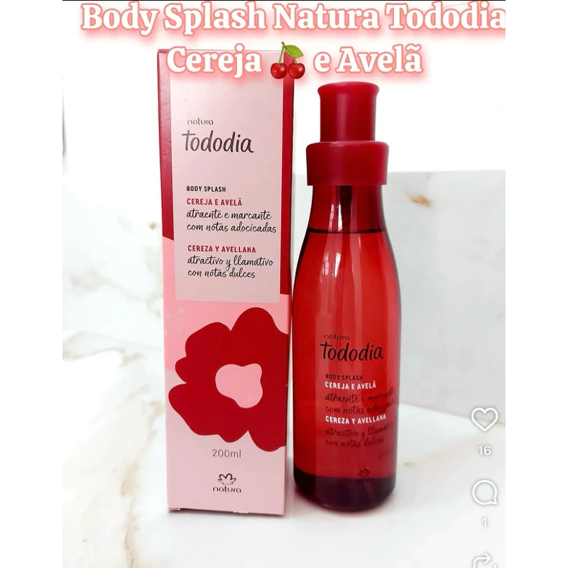 Body splash Cereja e Avelã 200 ml Natura
