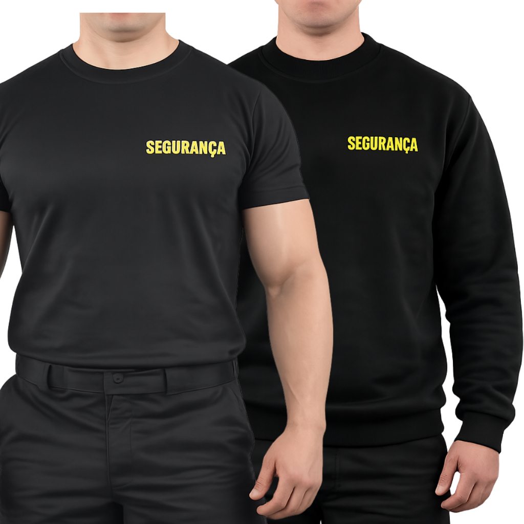 KIT Moletom Gola Alta + Camisa Uniforme Segurança Masculino E Feminino