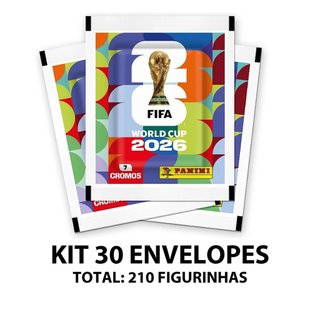Kit 30 Envelopes de Figurinhas Panini Copa do Mundo 2026 Fifa World Cup