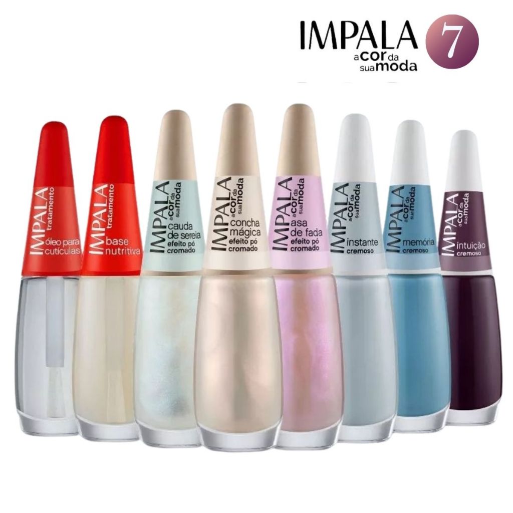 Esmalte Impala A Cor Da Sua Moda 7 Efeito Pó Cromado - Tratamento - Cremosos Manicure Pedicure Atacado