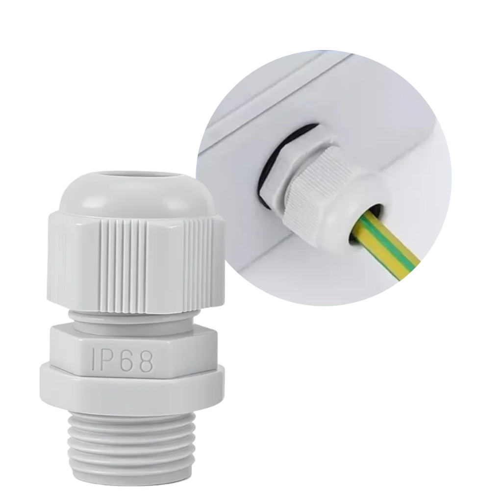 Kit 10 Prensa Cabo PG9 Nylon IP68 Vedação Impermeável Fixação Cabo Elétrico Alta Resistência