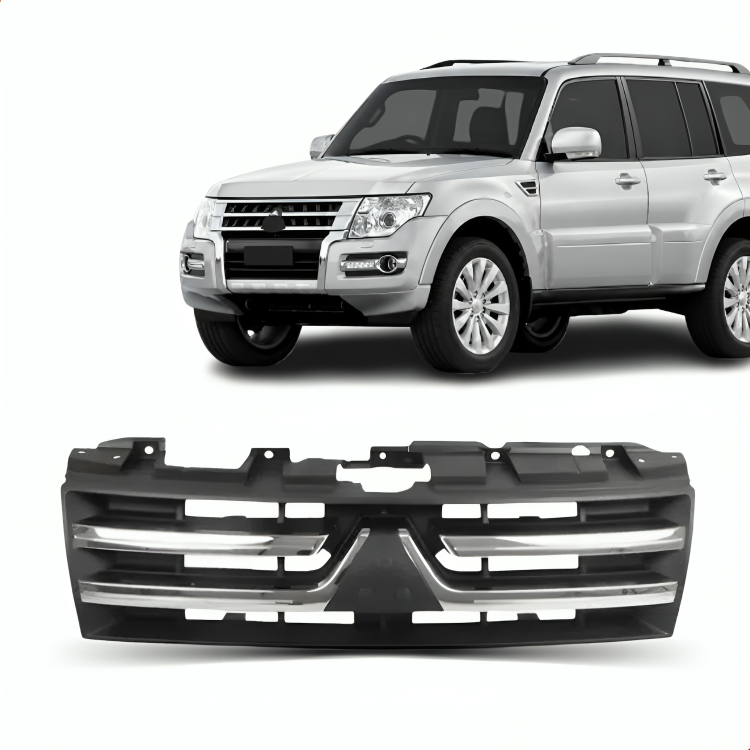 Grade Radiador Pajero Full 2008 2009 2010 Preto Cromado