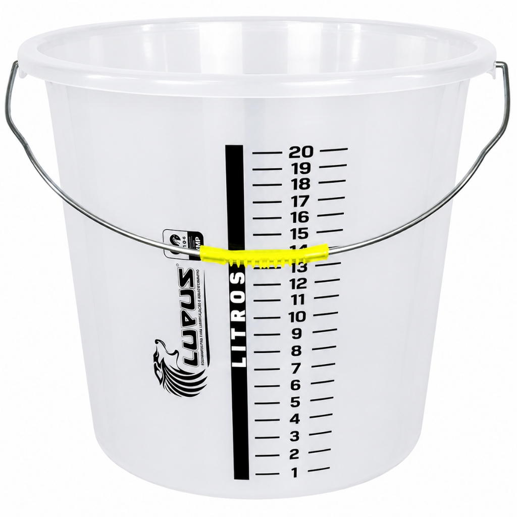 Balde Graduado Transparente Com Capacidade de 20L (2046) - Lupus