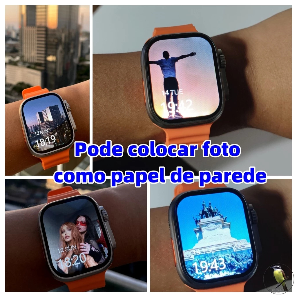 Smartwatch U9 Ultra Plus NFC GPS à prova d'água IP68 Relógio inteligente Bússola 2.2 Tela Grande 49mm Original