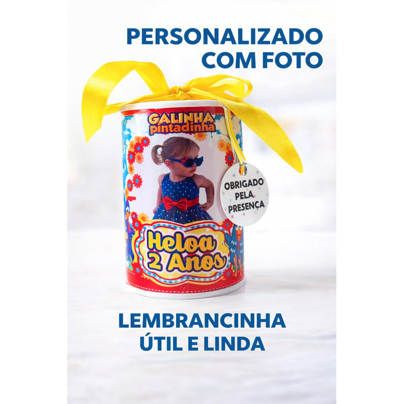 LEMBRANCINHA COFRINHO PERSONALIZADO TODOS OS TEMAS ANIVERSÁRIO INFANTIL CHÁ DE BEBÊ FESTA CRIANÇA LATINHA