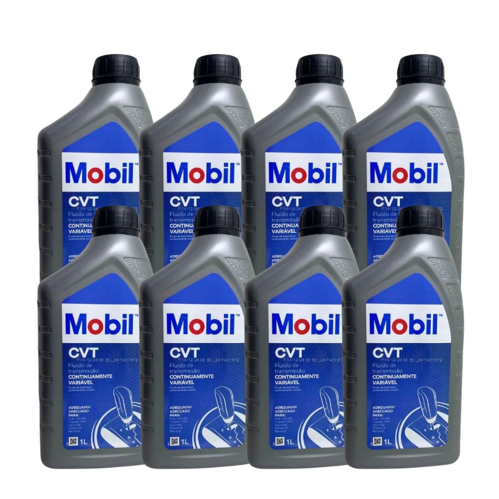 Kit 8 Oleo Transmissao Cambio Automatico Mobil Cvt