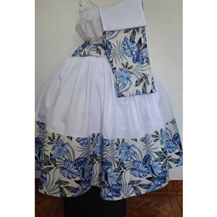 Saia estampada | Umbanda e Candomblé estampada floral azul