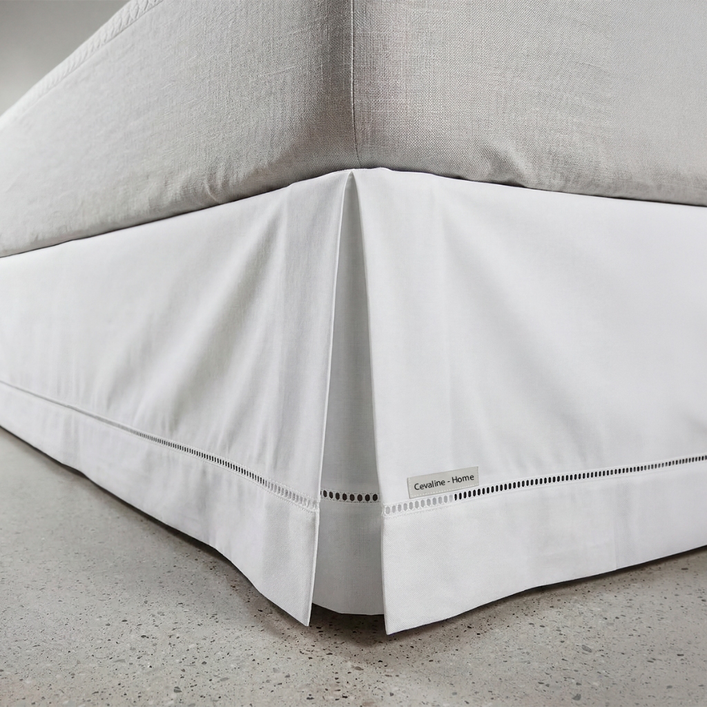 Saia Para Cama Box Casal Ponto Palito Luxuosa Toque Super Macio Decoração Quarto Elegante Moderno