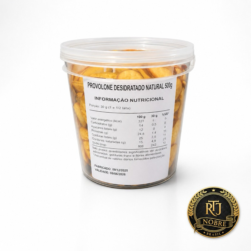 Chips de Provolone Crocante 100% Queijo Low Carb Sem Glúten