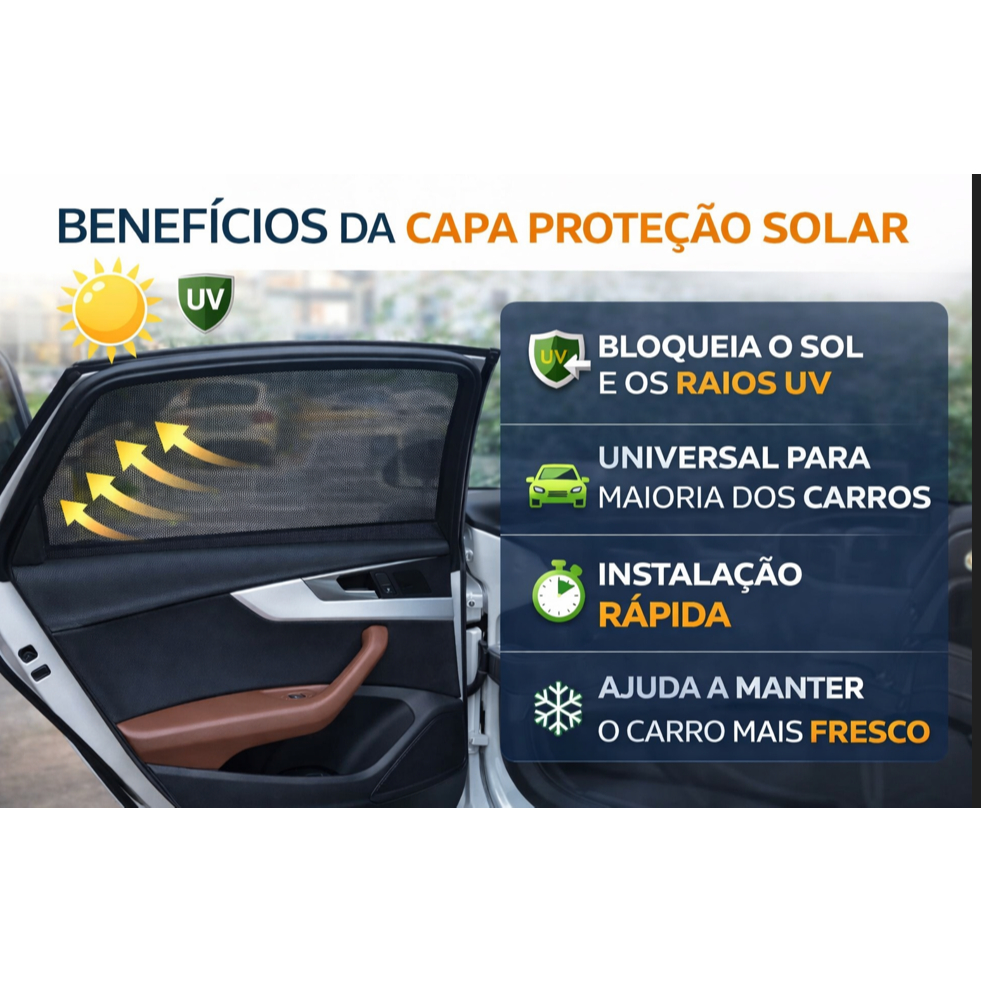Kit Proteção Total Carrinho Bebê Mosqueteiro + Capa Contra Sol e Poeira