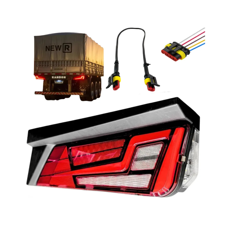 Lanterna traseira carreta Randon New R lado direito de led c/ lant lateral e conectores