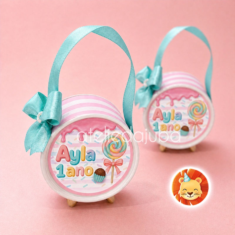 KIT Tubolata Bolsinha Personalizada Confeitaria Doceria - Todos os temas - 5x8 cm