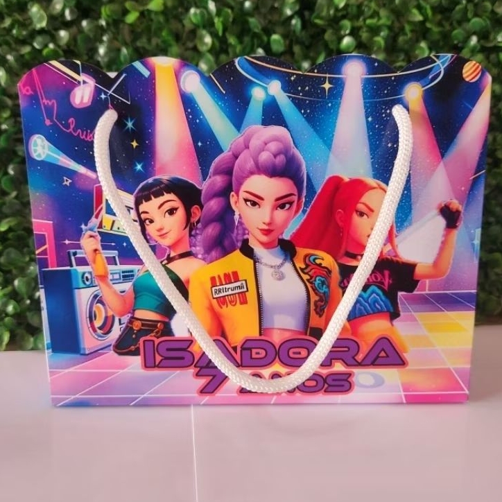 Sacolinha Personalizada Guerreiras do K-pop  Lembrancinha Huntrix