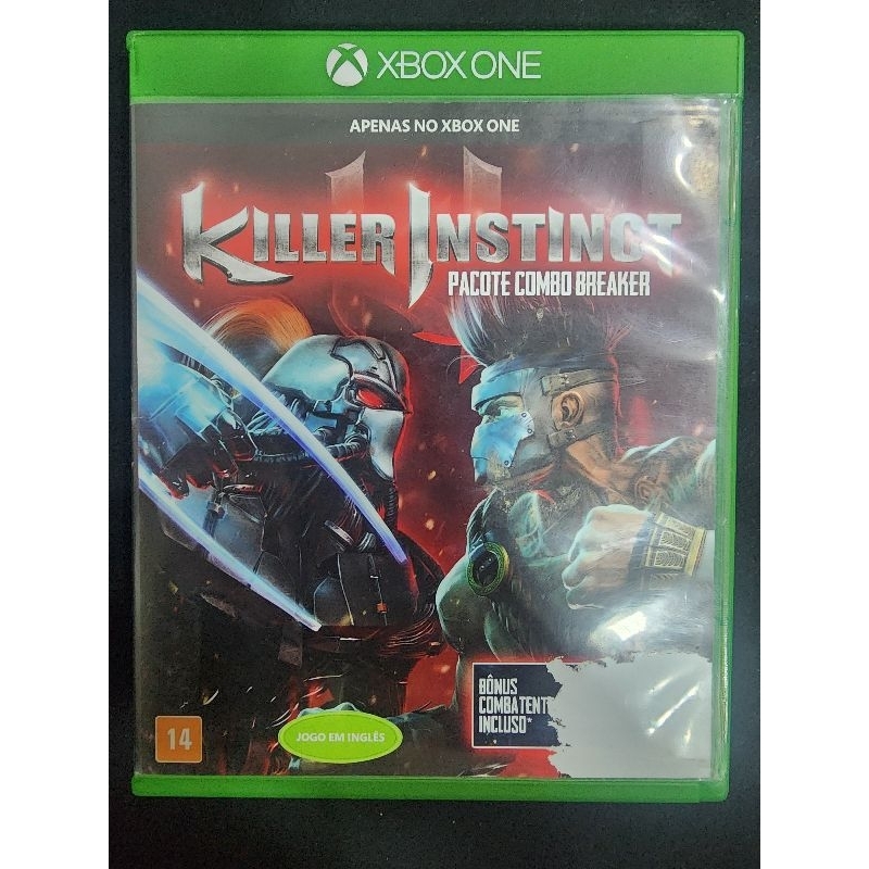 Killer Instinct XboX One mídia física detalhe na capa