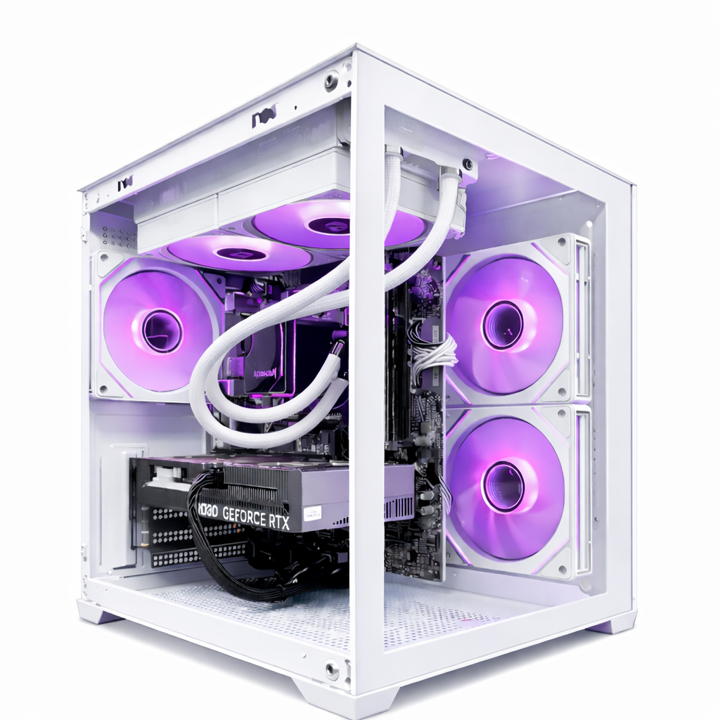 CPU GAMER R7 5700X MEMORIA RAM NVME 1TB NVIDIA RTX 5060 8GB GABINETE AQUARIO 3 FANS RGB