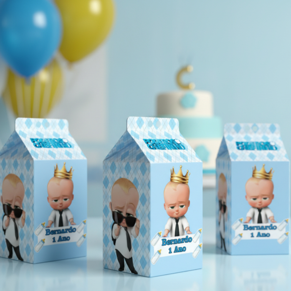 Kit Caixinha Milk Poderoso Chefinho Personalizada com Nome | Lembrancinha Festa Infantil