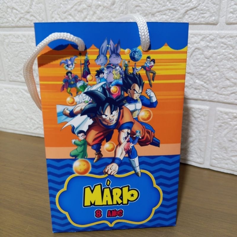 Sacolinha Surpresa Dragon Ball Z personalizada | Sacolinha para doces e Lembrancinha