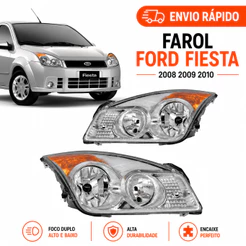 Par Farol Ford Fiesta 2008 2009 2010 Foco Duplo