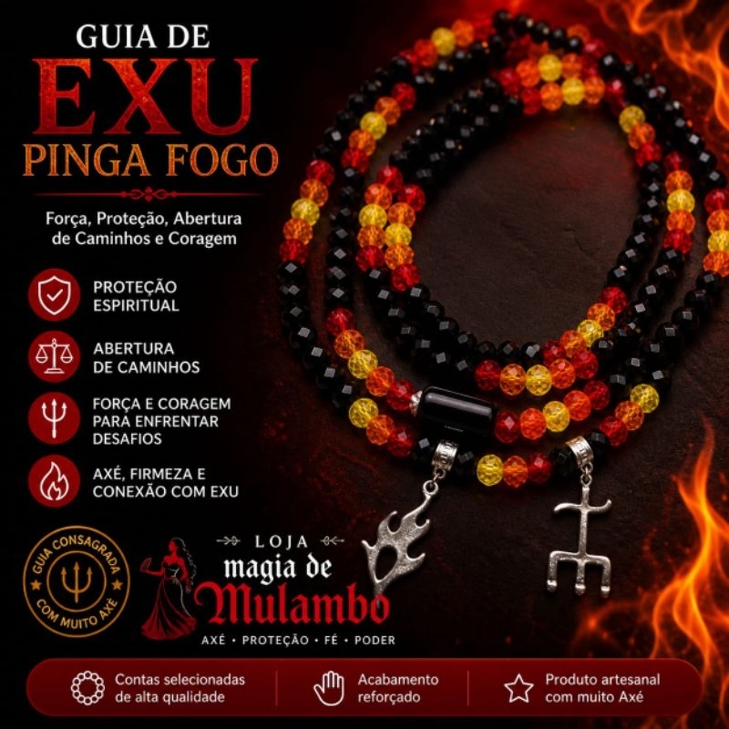 Guia de Exu Pinga Fogo 🔥 Umbanda Candomblé
