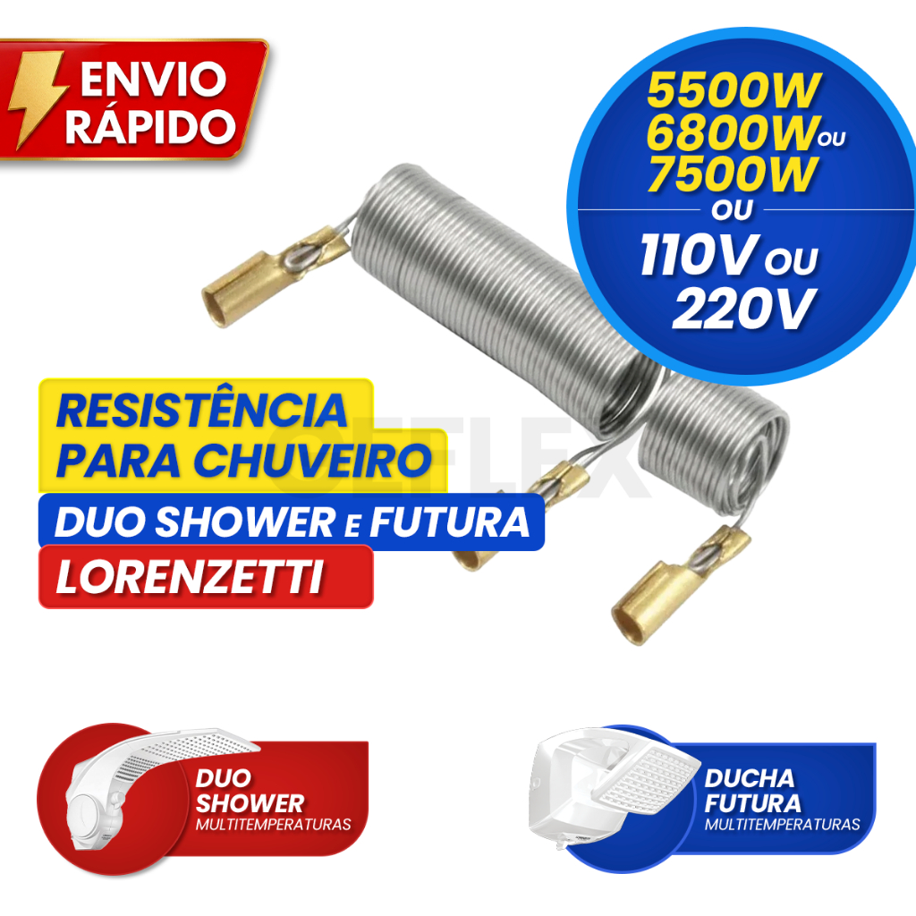 Resistência Duo Shower/Futura para Chuveiro da Lorenzetti 220v 110v Resistência similar