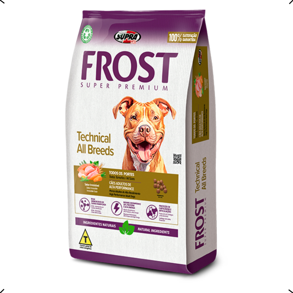 RAÇÃO SUPER PREMIUM FROST TECHNICAL ADULTO TODAS AS RAÇAS 15KG