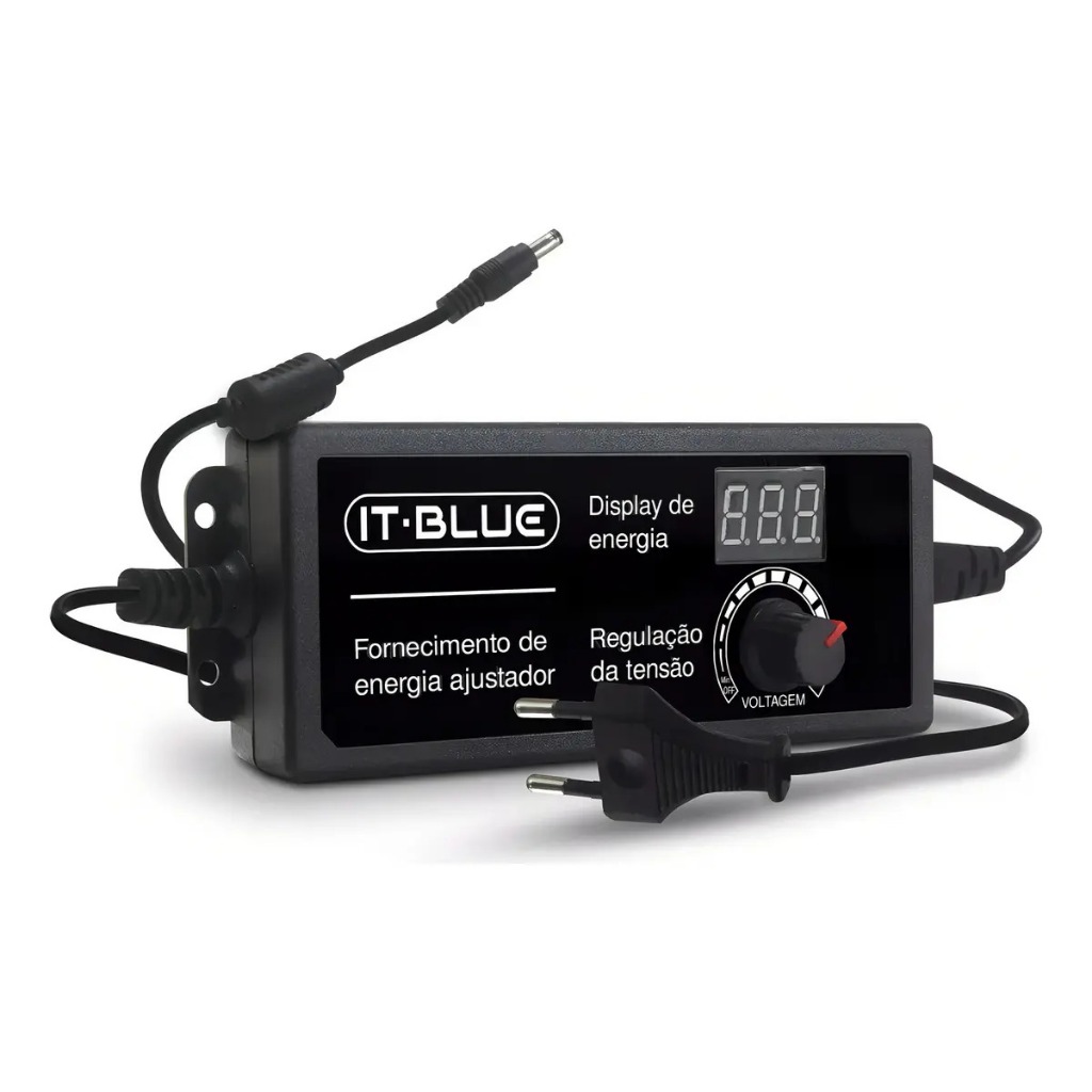 Fonte De Alimentação Digital Ajustável 9-24v 3a Bivolt