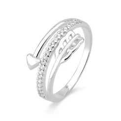 Anel de Prata 925 Flecha com Zircônias