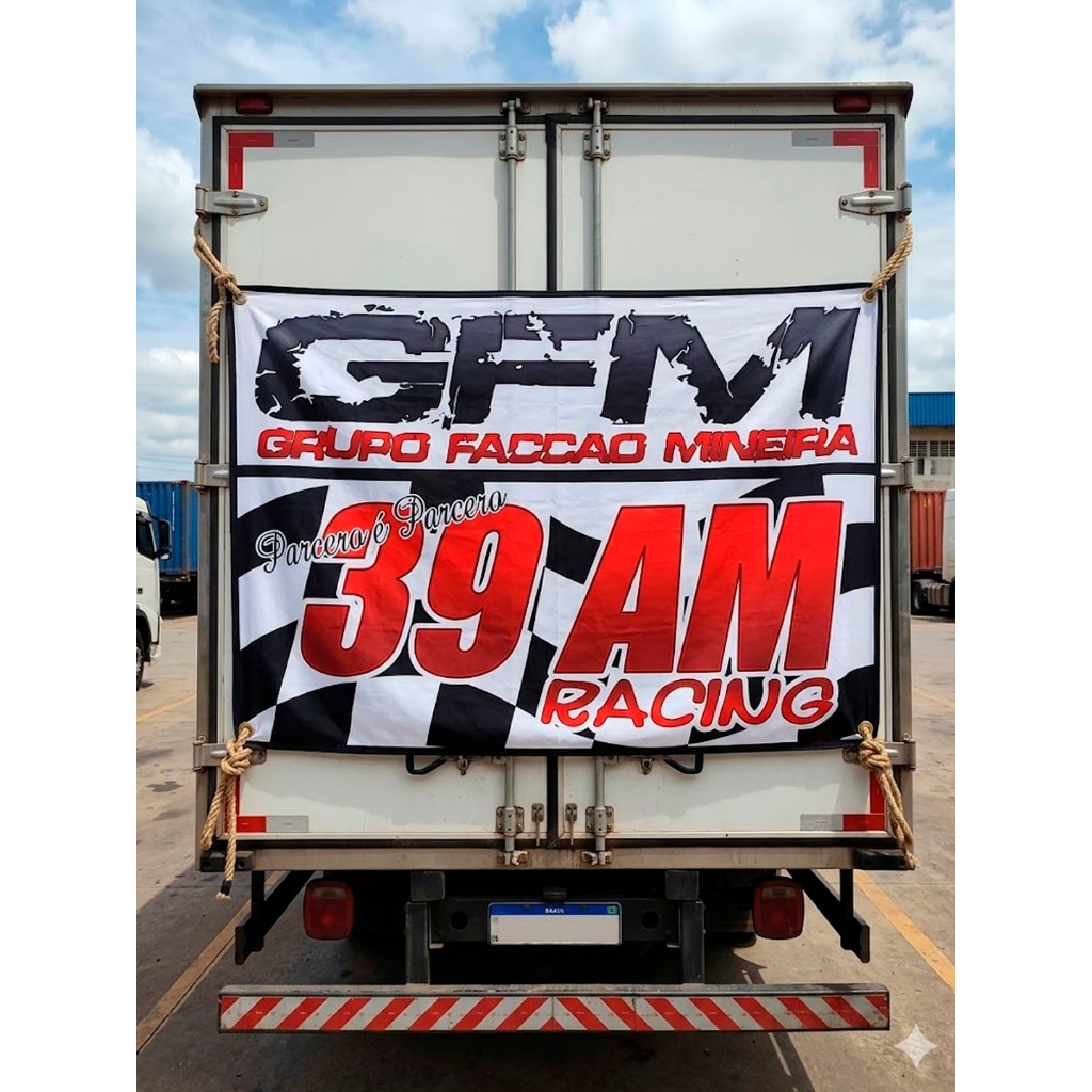 Bandeira Grupo Facção Mineira 39Am Caminhoneiro Caminhão Flogueiro — imagem 2 de 2