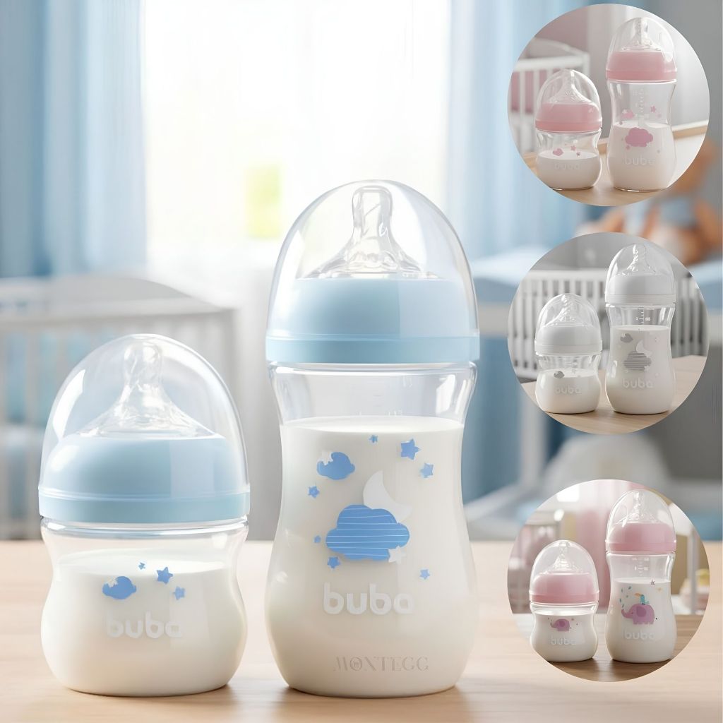 Kit 2 Mamadeiras Easy Flow Nuvem 120ml e 270ml - Buba