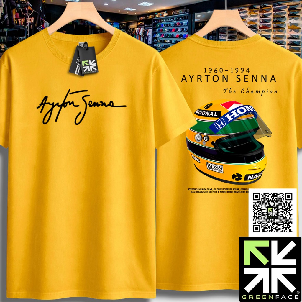 Camiseta Masculina Ayrton Senna Champion F1 Basil Tributo Ailton T-Shirt Premium Conforto Qualidade