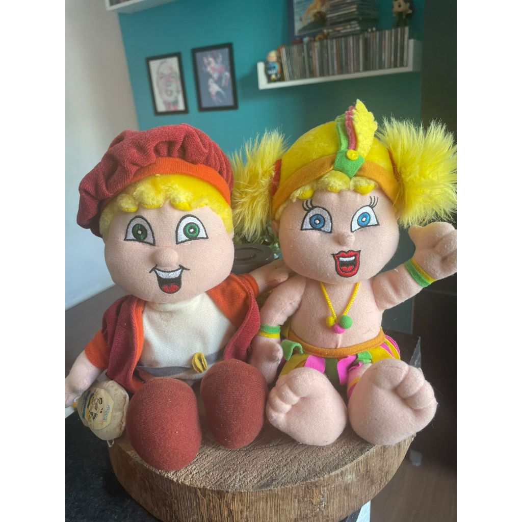 Pelúcia Boneca Xuxa + Guto Xuxinha Índia Antiga - Usado