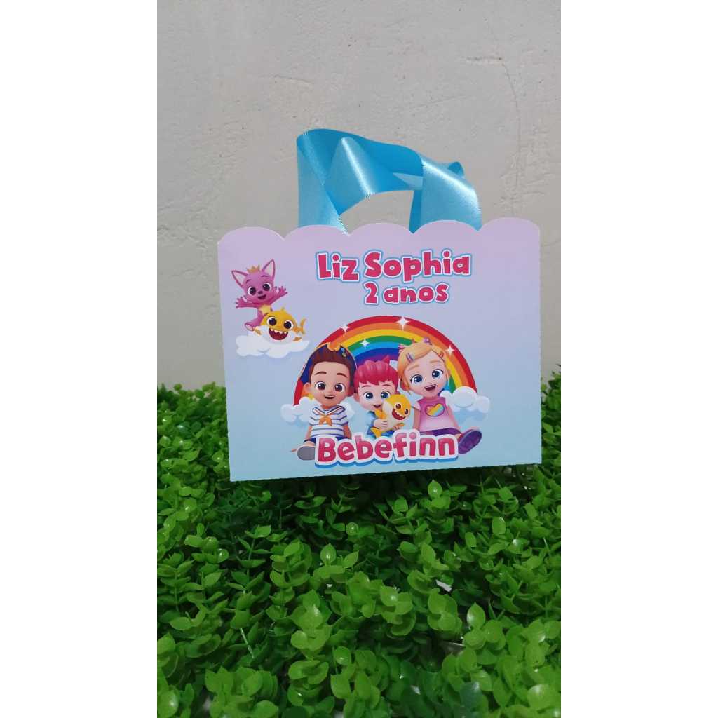 Sacolinha Personalizada BebeFinn Festa Infantil | Lembrancinha Aniversário | Fazemos Qualquer Tema