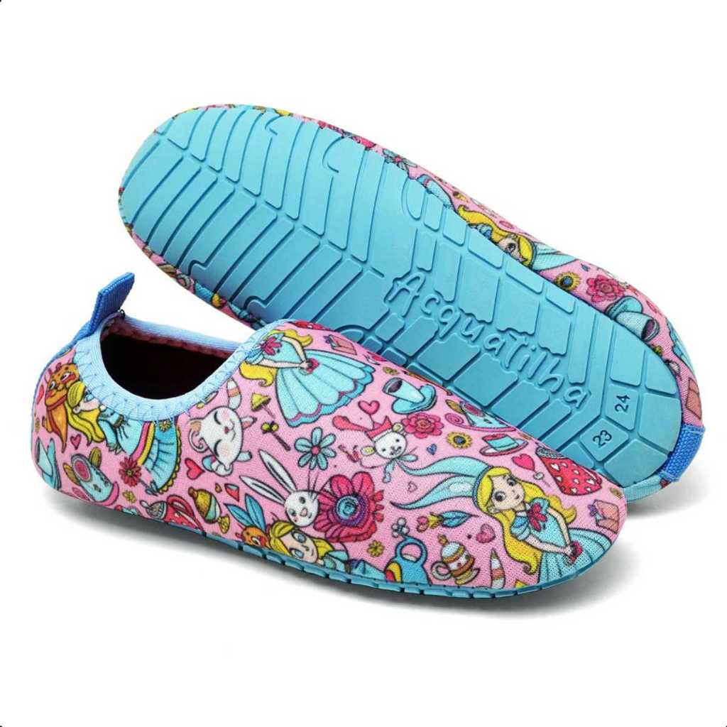 Sapatilha Antiderrapante Neoprene Sapato Aquático De Criança Infantil Calce Fácil